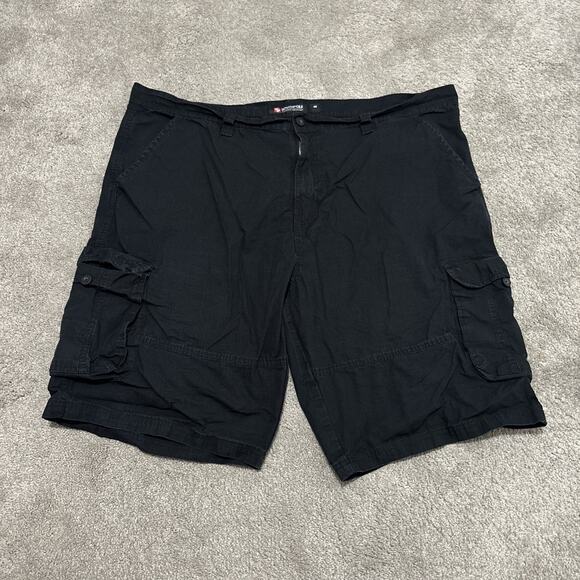 Southpole Cargo Shorts Men's Size 48 Black Baggy Ripstop Utility Casual Y2K - Picture 1 of 5
